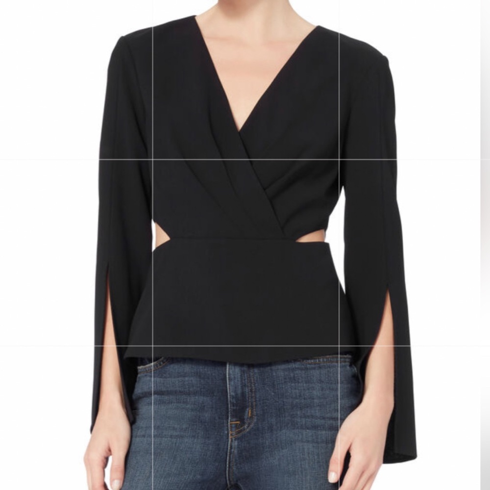 Intermix Madden Cutout Top Black Size 0